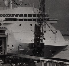 Odesa Seaport Photo, Black and White Vintage Photo, Ukrainian Artist Zyubritsky