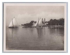 Friedrichshafen – Sailing Ships Church Harbour – Old Photo 1930s