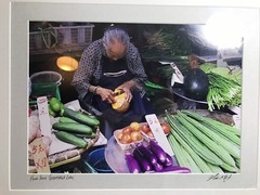 FRAMED PHOTOGRAPH – Hong Kong Market Signed 17.5 X 21.5
