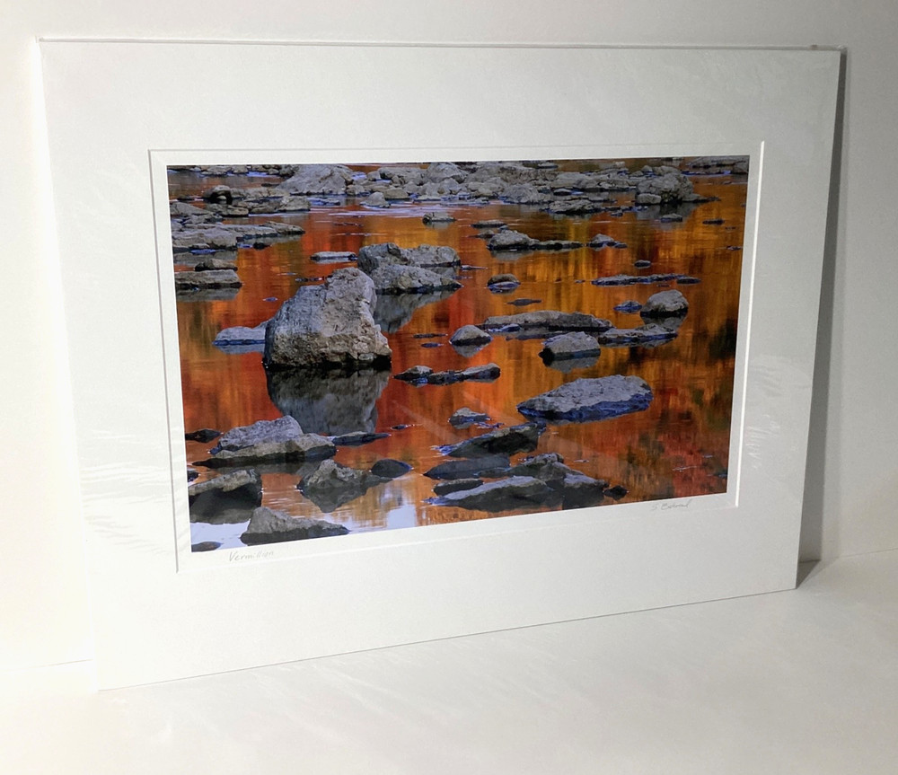 Fine Art Photograph Vermillion River with Autumn’s Reflections Signed & Matted
