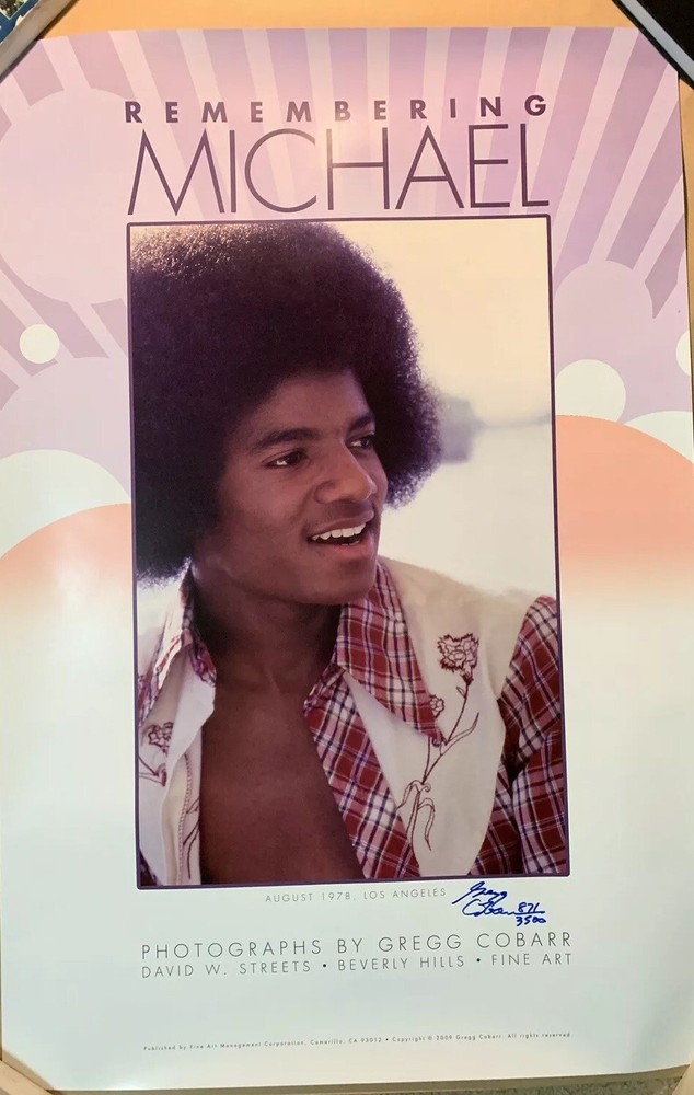 Gregg Cobarr, “Remembering Michael Jackson,” Signed Poster w/COA