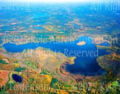 Clam Lake, Siren, Burnett County, Wisconsin Overhead Photograph. Frame Optional.