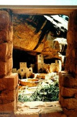 Anasazi Pueblo Cliff Dwelling Signed Photograph C1970 10×8″ Framed 18×16″