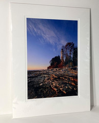 Fine Art Photograph First Light at Cana Island Lighthouse WI Signed & Matted