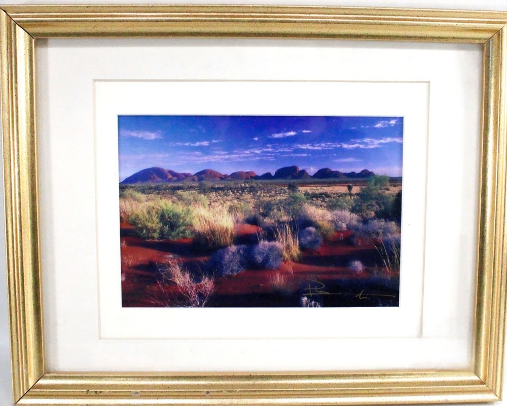 Signed Southwestern Desert Landscape Full Color Photograph Framed 12×15
