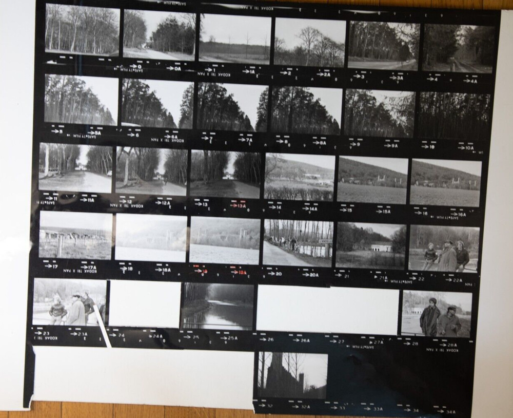 Photo Print Large Contact Sheet 1980 Various Views Normandy 40X50cm