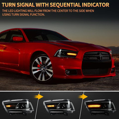 VLAND Headlights Compatible with Dodge Charger 2011-2014 [Not Fit a 2012 Dodge C