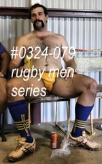MALE PORTRAIT #0324-079 -athletes series -rugby men series – free ship usa
