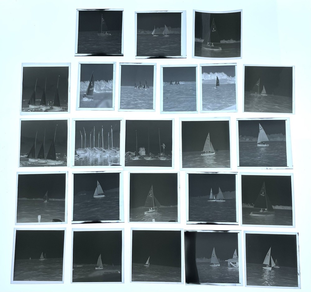 24 NEGATIVES BOATS BOATING YACHTS 1950s SOCIAL & SPORTING HISTORY