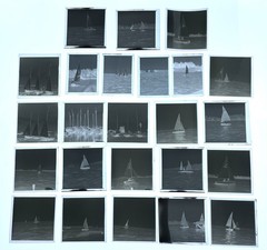 24 NEGATIVES BOATS BOATING YACHTS 1950s SOCIAL & SPORTING HISTORY