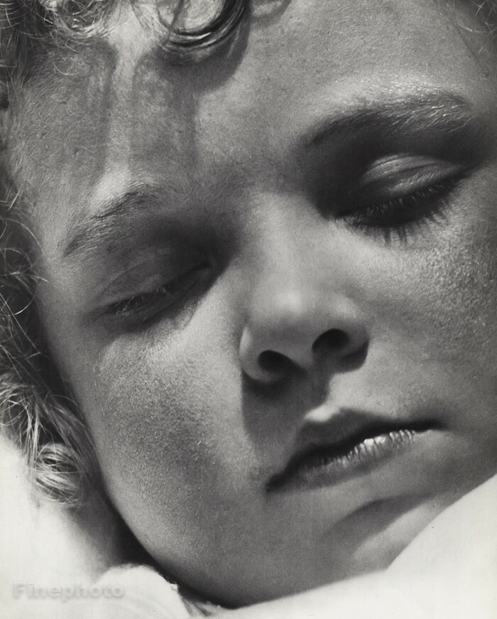 1932 Vintage Sleeping Child Portrait Original Photo Gravure By Gilbert Cousland