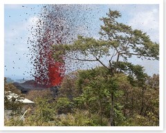 2018 Hawaii Fissure 17 Lava Fountain Kilauea Volcano Silver Halide Photo