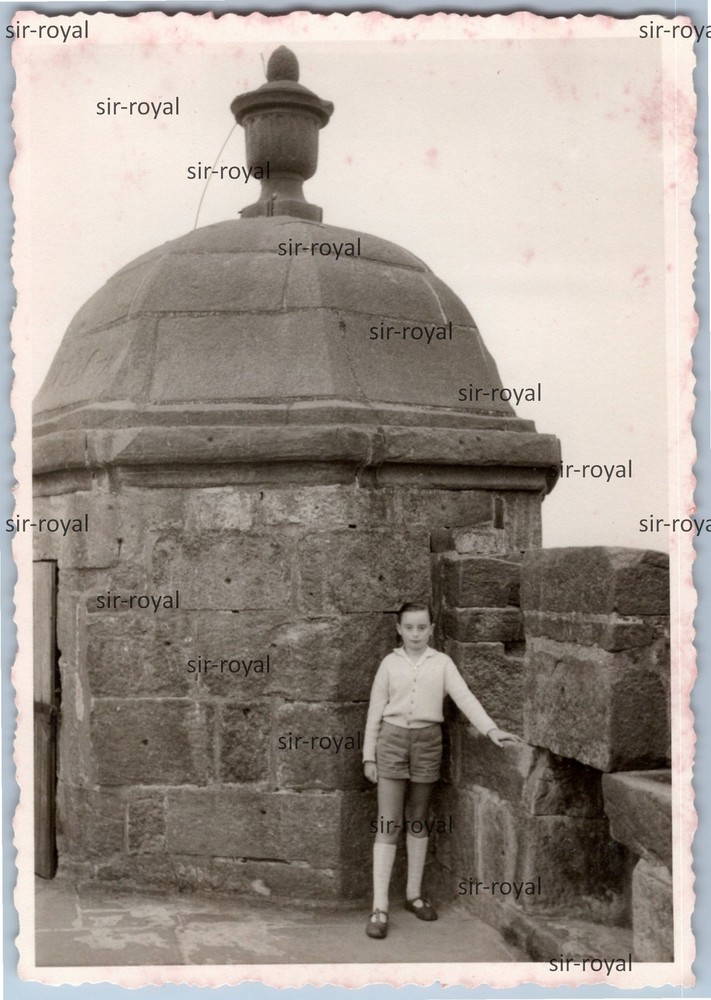 Koblenz around 1960 – Boy at Ehrenbreitstein Fortress – 1950s 1960s Photo 7x10cm