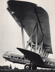 1931 Vintage AVIATION AIRPLANE Aerial IMPERIAL AIRWAYS Passenger Plane Art 16×20