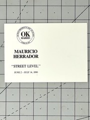 Mauricio Herrador Art Show Announcement Card 1990