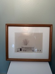 Vtg Framed &Matted BILL COLEMAN Signed Photo AMISH No 538- Amish Artists Proof