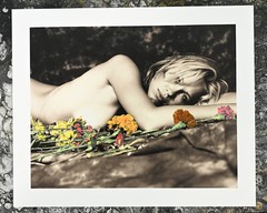 Spring Flower Girl – Original hand painted photograph – archive of Charlier