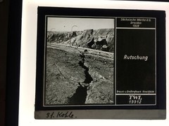 Orig.altes Glasdia / Platte Säch. Werke RUTSCHUNG ca.1928 8,5x10cm SW –