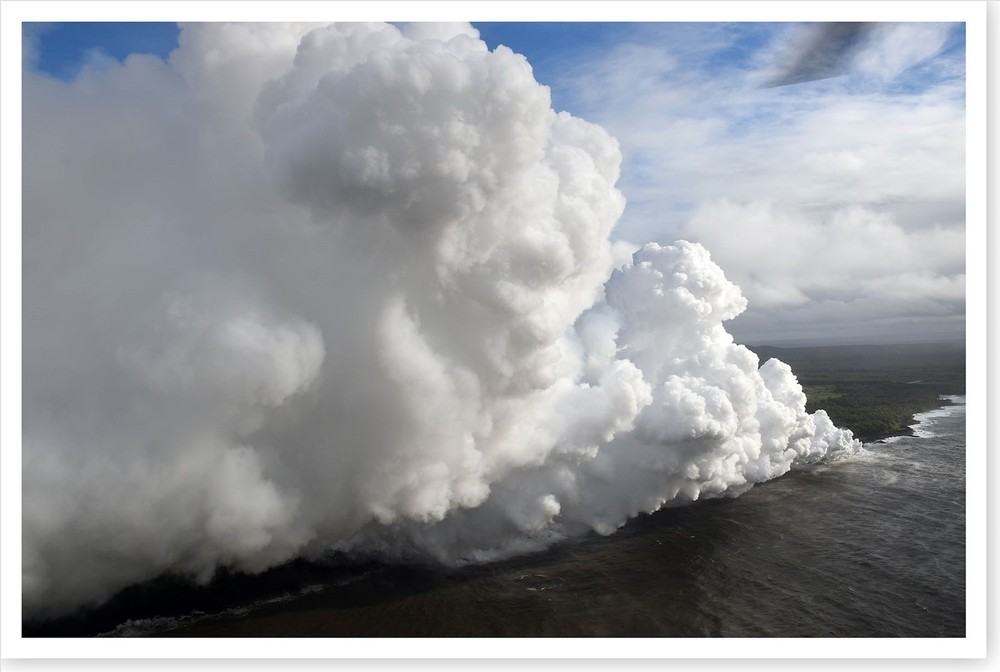 Kilauea Volcano Fissure 20 Lava Entering Pacific Hawaii 2018 Silver Halide Photo