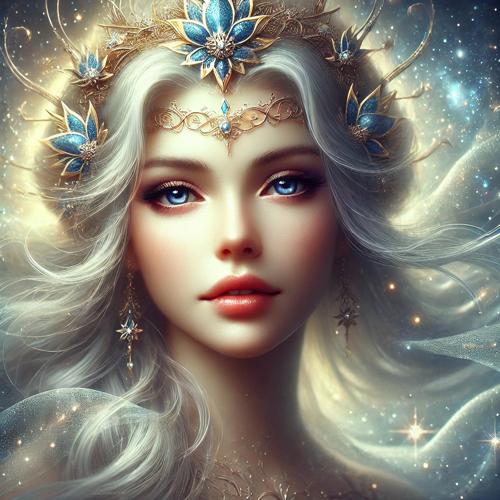 Digital Image Beautiful Celestial Goddess Fantasy Art Picture AI Wallpaper Art