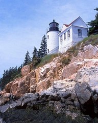 Maine BASS HARBOR Glossy 8×10 Photo Head Lighthouse Print Wall Art Poster
