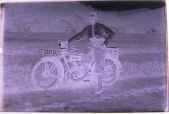 Zündapp Motorcycle Probably around 1920 Historic Large Glass Negative