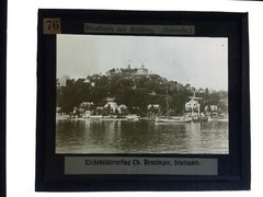 Original old glass slide/plate Hamburg Blankenese Süllberg approx. 1924 8.5x10cm SW-
