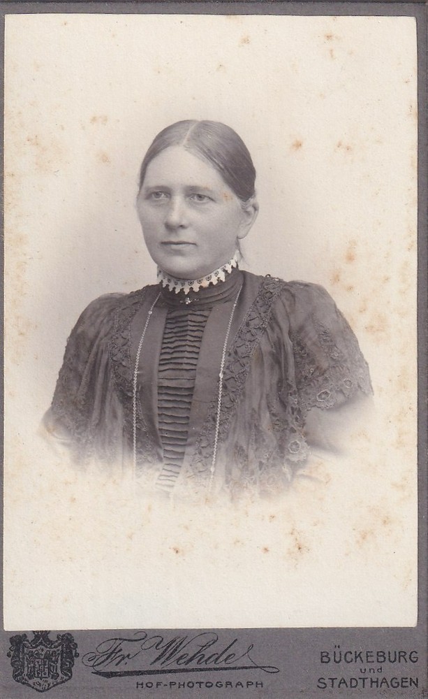 CDV – lady portrait – Bückeburg / Stadthagen 1906