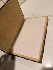 Handmade Folk Art Photo Book Pressed Leaf Appliqué Wood Bound One of a Kind