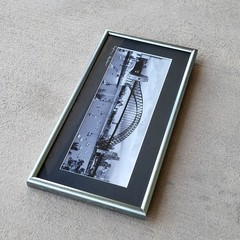 Framed Art Panoramic Photography Sydney Harbour Opera House Bridge VINTAGE 90s