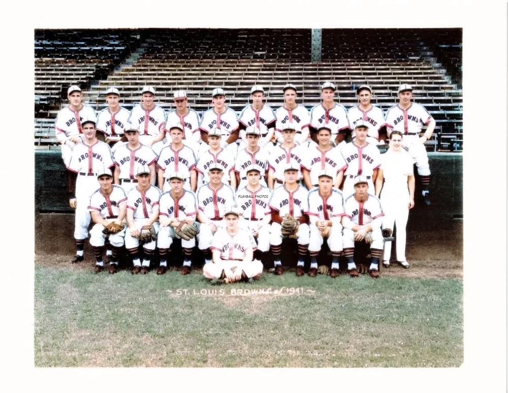 1941-st-louis-browns team-color 8×10 Colorized Print-FREE SHIPPING