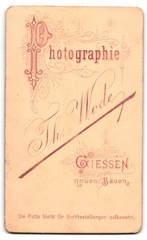 Photograph Th. Wode, Giessen, new buildings, portrait of a young woman