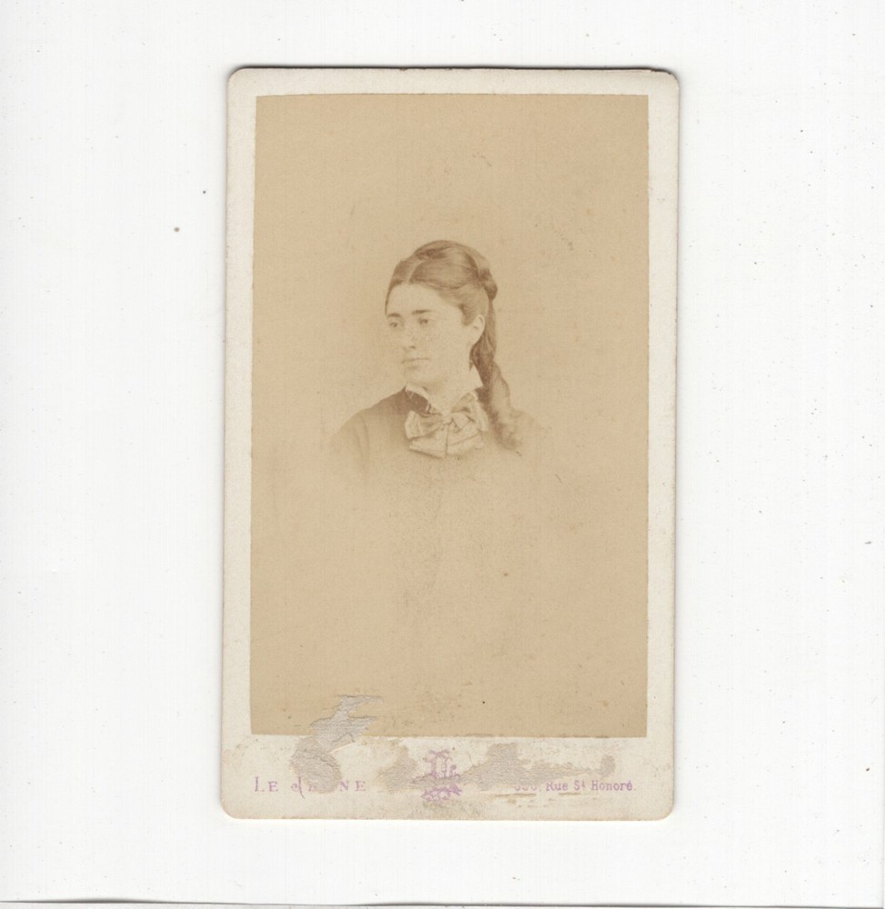 Le Jeune CDV Photo Lady Portrait – Paris 1860s