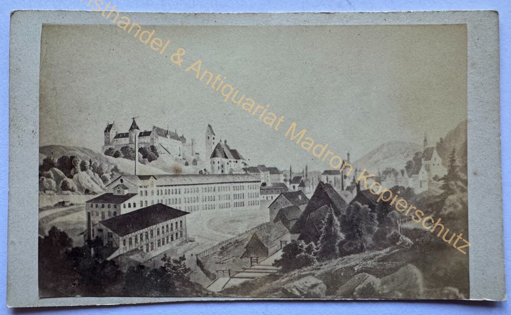 orig. CDV photo lithograph around 1860 Füssen Ostallgäu
