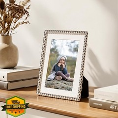 RICHFOCUS 5×7 photo frame silver mat 4×6