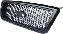 Front Grill Black Grille with Honeycomb Insert Compatible with 2004-2008 Ford F-