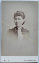 orig. CDV photo photograph woman lady picture old fashion around 1889 A. Adler Dresden