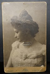 Photo portrait CDV KAB woman model Salzburg Bad Gastein profile picture old 1901 name