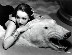 Lupe Velez on bearskin rug circa 1930’s – reprint – multiple sizes:974