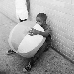 Photo Print On Silver Paper Child New-York Harlem 1950 Size 40X40Cm