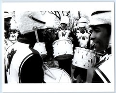 Black Marching Band Drummers Robert DeMilt Original Photograph 8×10″ c.1983
