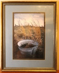 Vtg Bill Turner Art Photograph «Mama’s Washtub» 1976 Signed Framed Rural Scene