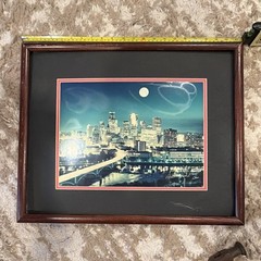 Steven Linder Signed Limited Ed 2002 «August Moon» Cityscape Framed Photo