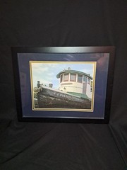 F. D. Russell Tug Boat Framed Picture 43 Foot Wooden Ship Ponce Inlet Florida