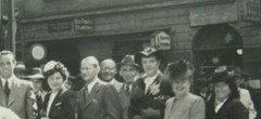 Photo 1932 Woman Girl Woman Church Advertising Signs Wedding Couple M5