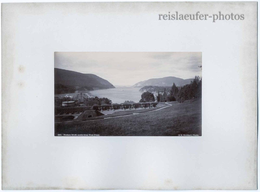 HUDSON RIVER, NORTH FROM WEST POINT. STODDARD. ORIGINAL ALBUMIN PHOTO CIRCA 1890