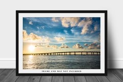 Coastal Photography Print – Picture of Destin Bridge at Sunset in Florida