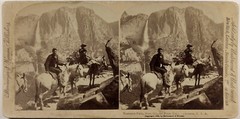 USA California Yosemite Cascade 1884 Photo Stereo Vintage Album
