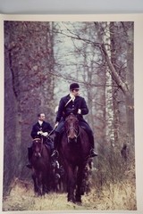 Vintage Analog Photo France Hunting Foxhunting Horse 24X30Cm 1970
