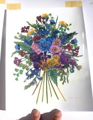 Original Fine Art Photography Still Life Flowers signed «Susan» Matted & Framed